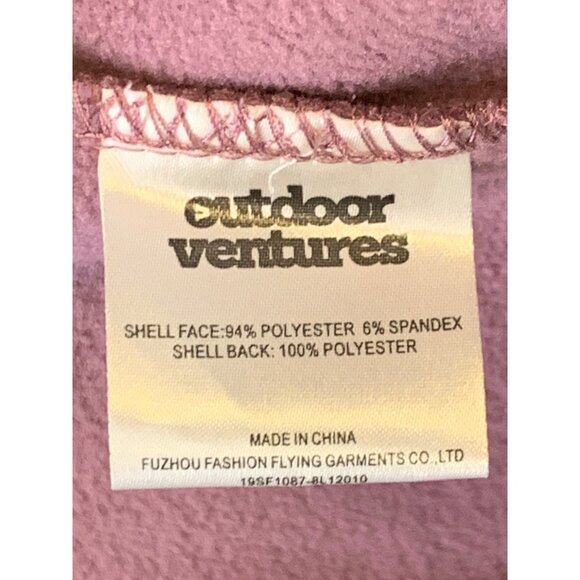 Outdoor Ventures Women Fleece-Lined Vest Medium Pocket Collar Zipper Purple New - Picture 9 of 11